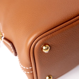 HERMES MINI BOLIDE EVERCOLOR GOLD GHW STAMP K