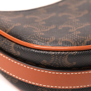 CELINE MINI AVA BAG WITH TRIOMPHE CANVAS GHW