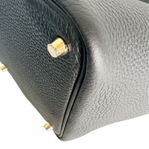 HERMES PICOTIN LOCK 18 BLACK GHW STAMP K