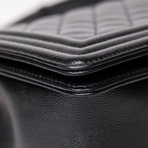 CHANEL LEBOY MEDIUM BLACK CAVIAR LEATHER GHW