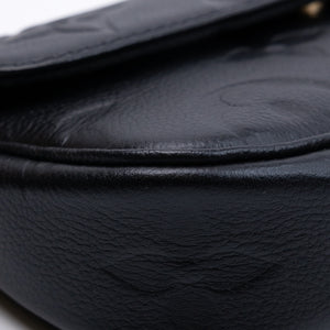 LOUIS VUITTON IVY WALLET ON CHAIN MONOGRAM EMPREINTE LEATHER BLACK GHW