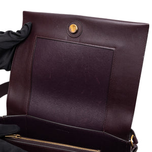 CELINE FRAME BAG CALFSKIN BROWN / WHITE GHW