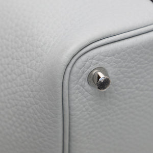 HERMES PICOTIN 18 LOCK BAG CLEMENCE BLUE PALE STAMP W