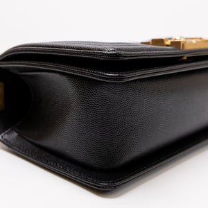 CHANEL LEBOY SMALL BLACK CAVIAR LEATHER GHW