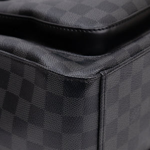 LOUIS VUITTON DAMIER GRAPHITE JOSH BACKPACK CANVAS BLACK GRAY MEN UNISEX