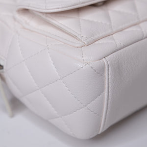 CHANEL 24C MINI BACKPACK / CROSSBODY BAG WHITE CALFSKIN LEATHER SHW