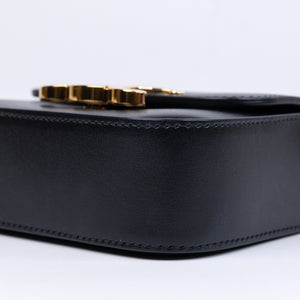 CELINE MINI CLAUDE BAG CALFSKIN LEATHER BLACK GHW