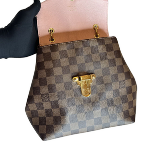 LOUIS VUITTON CLAPTON DAMIER EBENE PINK LEATHER BACKPACK