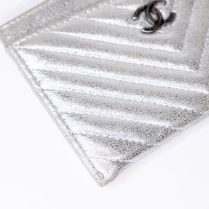 CHANEL CARD HOLDER SILVER