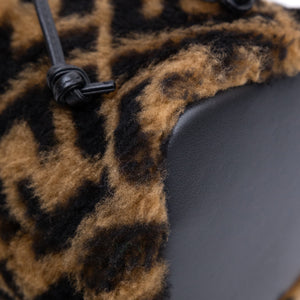 FENDI MINI MON TRESOR BUCKET BAG MULTICOLOUR SHEARLING / LEATHER GHW