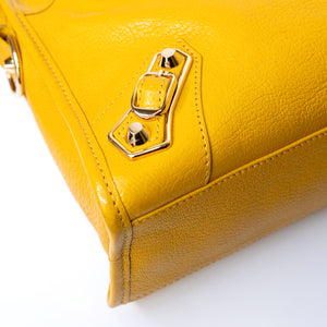 BALENCIAGA SMALL CLASSIC CITY CROSSBODY BAG YELLOW GHW
