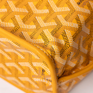 GOYARD MINI ANJOU TOTE BAG CANVAS / CALFSKIN YELLOW SHW
