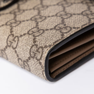 GUCCI DIONYSUS WALLET ON CHAIN GG SUPREME CANVAS/LEATHER BEIGE SHW
