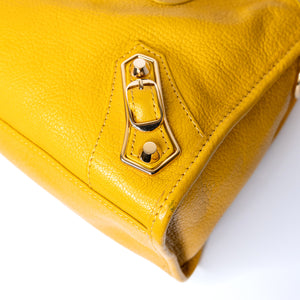 BALENCIAGA SMALL CLASSIC CITY CROSSBODY BAG YELLOW GHW