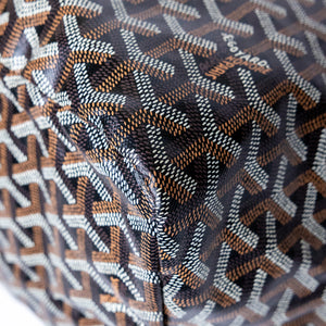 GOYARD SAINT LOUIS GM TOTE BAG GOYARDINE CANVAS/LEATHER  BLACK SHW