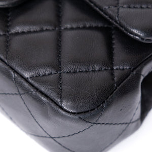 CHANEL MINI CLASSIC FLAP LAMSKIN BLACK