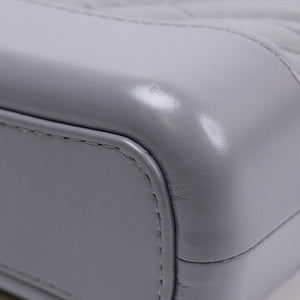 CHANEL SMALL CHEVRON GABRIELLE HOBO BAG GREY CALFSKIN LEATHER MULTICOLOURED HARDWARE