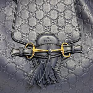 GUCCI EMILY LEATHER SHOULDER BAG GHW
