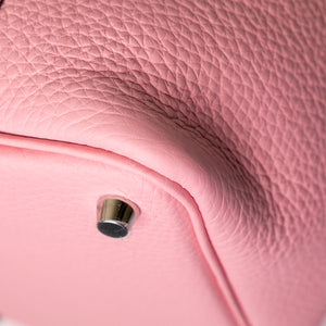 HERMES PICOTIN 18 LOCK BAG CLEMENCE 3Q ROSE SAKURA STAMP W SHW