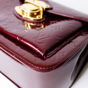 LOUIS VUITTON AMARANTE MONOGRAM VERNIS ROMAINE BAG