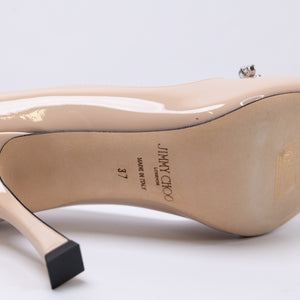 JIMMY CHOO BELINDA PUMP 90 PAT MACARON PATENT LEATHER SIZE 37