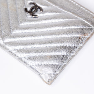 CHANEL CARD HOLDER SILVER