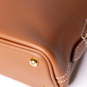 HERMES MINI BOLIDE EVERCOLOR GOLD GHW STAMP K