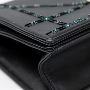 CHRISTIAN DIOR SMALL DIORAMA BLACK CALFSKIN BAG LGHW