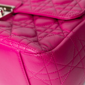 CHRISTIAN DIOR MISS DIOR SHOULDER BAG LAMBSKIN HOT PINK