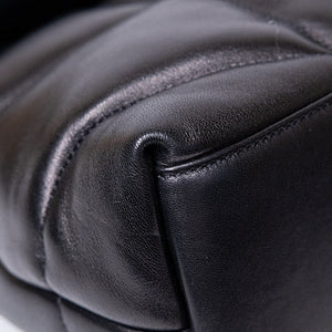 SAINT LAURENT PUFFER BAG MEDIUM BLACK NAPPA LEATHER GHW