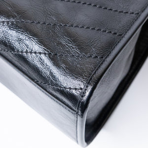 SAINT LAURENT MEDIUM SHOPPING TOTE BLACK SHW