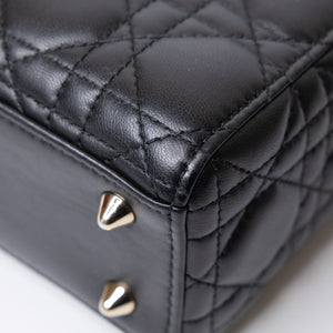 CHRISTIAN DIOR MY ABC DIOR SMALL LADY DIOR LAMBSKIN BLACK GHW