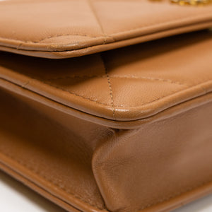 CHANEL 19 WALLET ON CHAIN LAMBSKIN CARAMEL MULTICOLOUR HARDWARE(MICROCHIP))