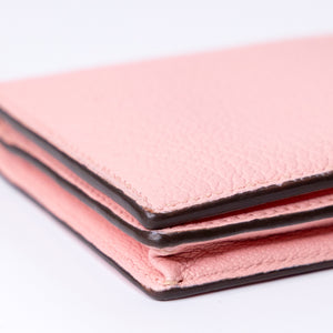 HERMES BEARN LONG WALLET CHEVRE MYSORE 3Q ROSE SAKURA SHW STAMP T