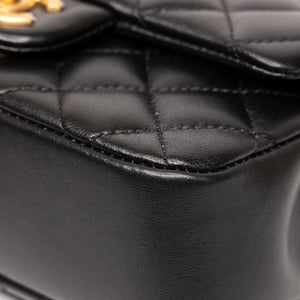 CHANEL 25B PEARL HANDLE MINI SQUARE LAMBSKIN LEATHER GHW (MICROCHIP)