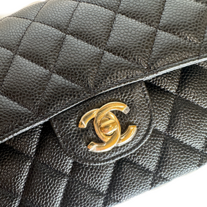 CHANEL SMALL CLASSIC FLAP CAVIAR LEATHER GHW