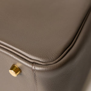 HERMES LINDY 26 EVERCOLOR GRIS ETAIN GHW STAMP Z