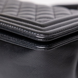 CHANEL LEBOY MEDIUM BLACK CAVIAR LEATHER GHW