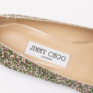 JIMMY CHOO GALA PEPPERMINT FLAT SIZE 37