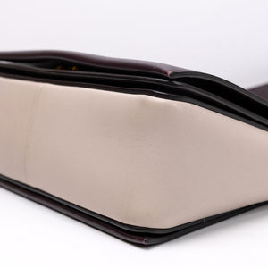 CELINE FRAME BAG CALFSKIN BROWN / WHITE GHW