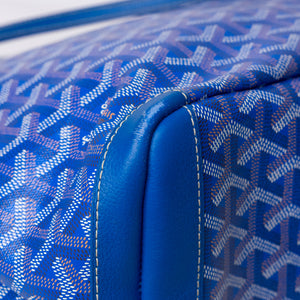 GOYARD ARTOIS GM TOTE BAG GOYARDINE CANVAS/CALFSKIN BLUE SHW