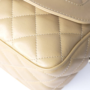 CHANEL CAMERA BAG WITH TASSEL BEIGE SHW