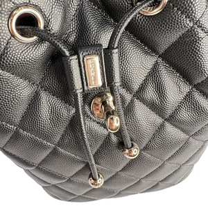 CHANEL 23S QUILTED MINI BACKPACK CAVIAR BLACK LGHW