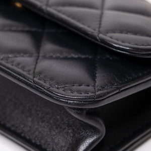 CHANEL 22K MINI WALLET ON CHAIN GHW (MICROCHIP)