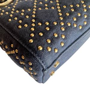 CHRISTIAN DIOR  DENIM CANNAGE STUDDED MINI SUPPLE