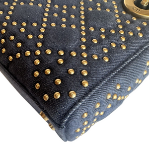 CHRISTIAN DIOR  DENIM CANNAGE STUDDED MINI SUPPLE